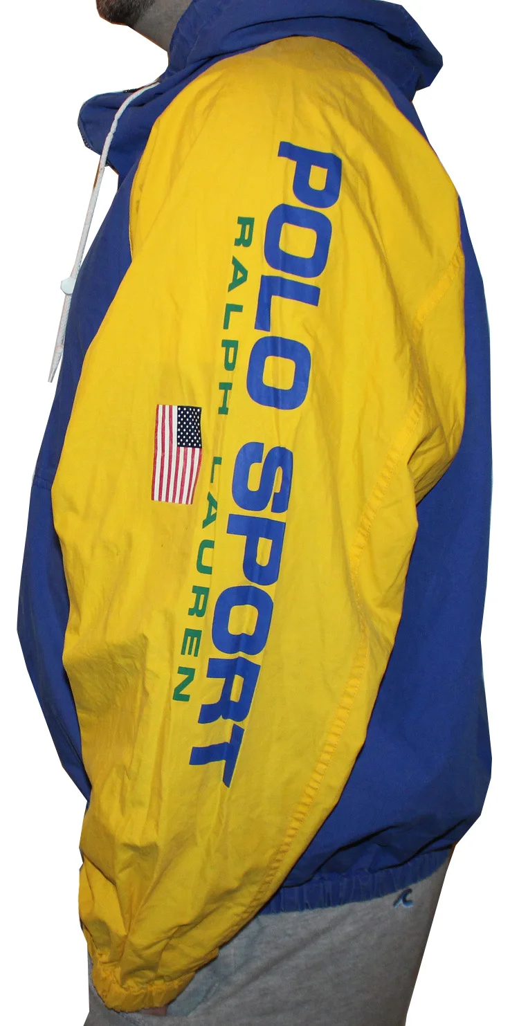 【超希少】POLO SPORT コットンジャケット 希少デザイン 美品 polo sport cotton anorak Vintage Polo Sport Ralph Lauren Spell Out